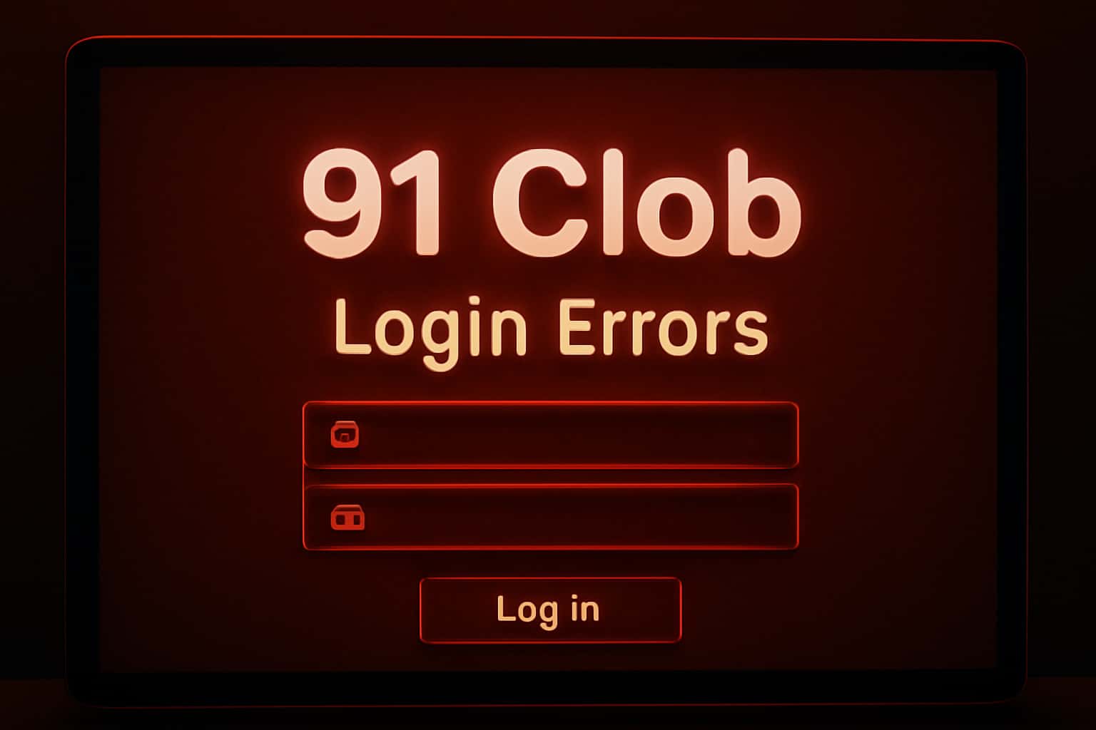 A visual representation of 91 Clob login errors with informative elements.