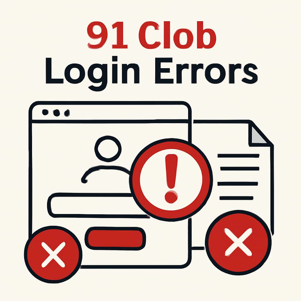 An educational diagram related to resolving 91 Clob login errors.