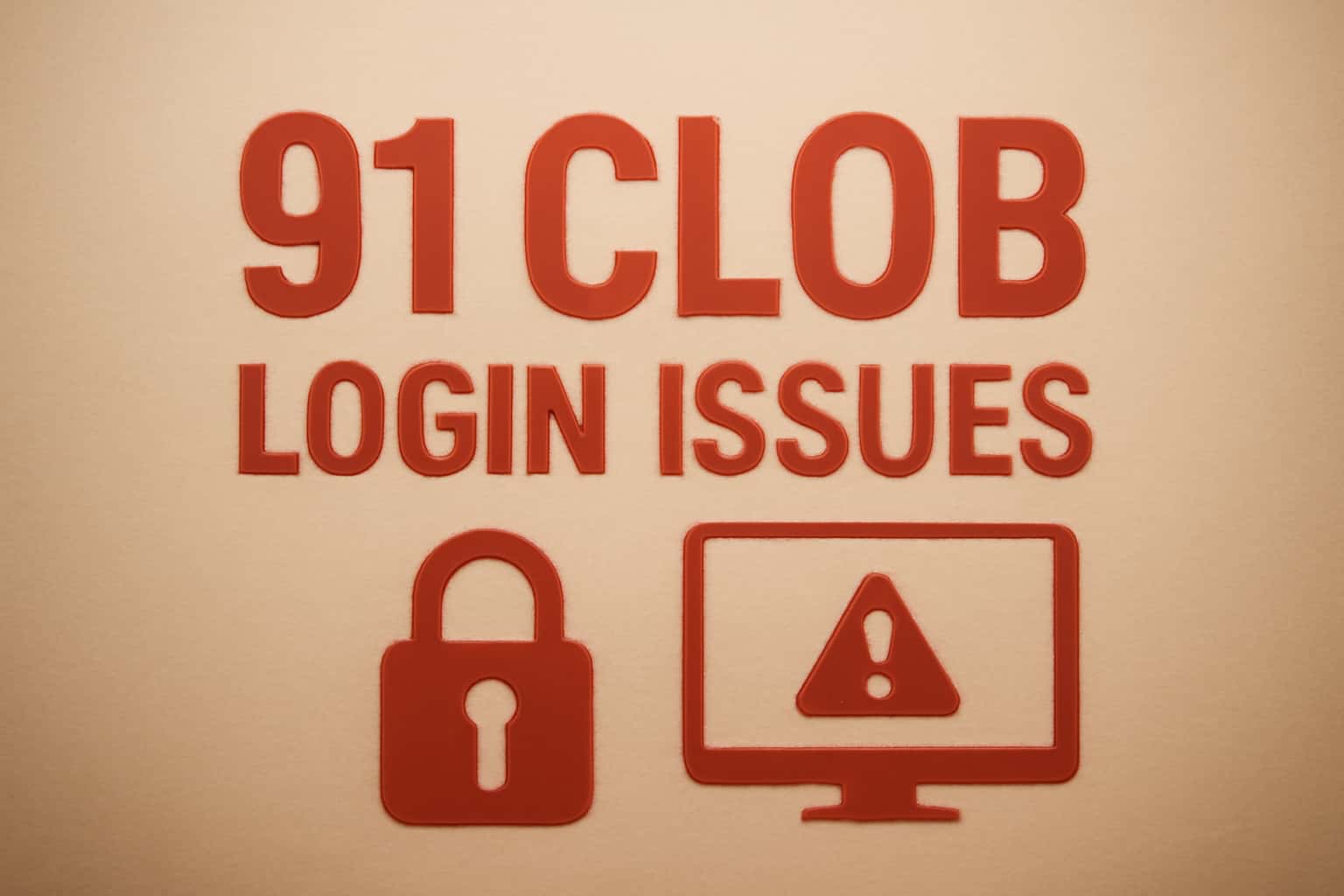 Informative visualization of 91 Clob login issues.