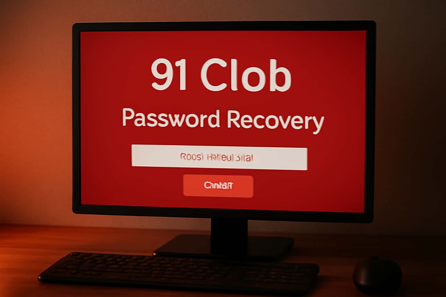 An informative graphic illustrating the 91 Clob password recovery process.