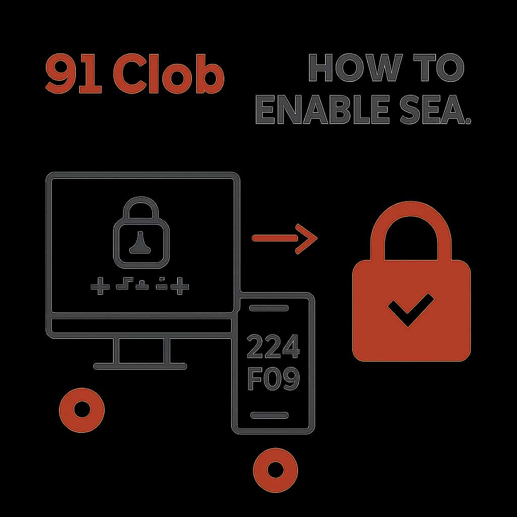 An educational diagram illustrating the process of enabling 2FA on 91 Clob.