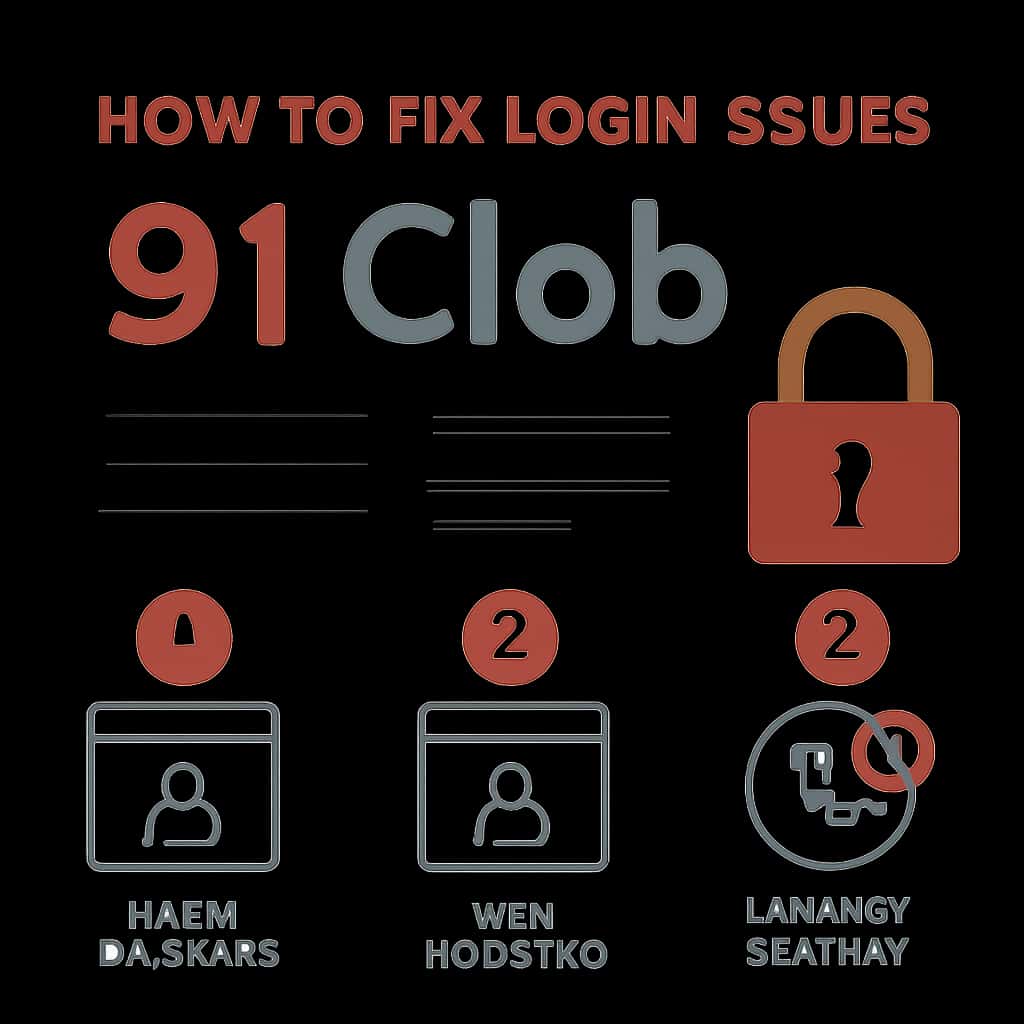 Illustration describing common 91 Clob login problems