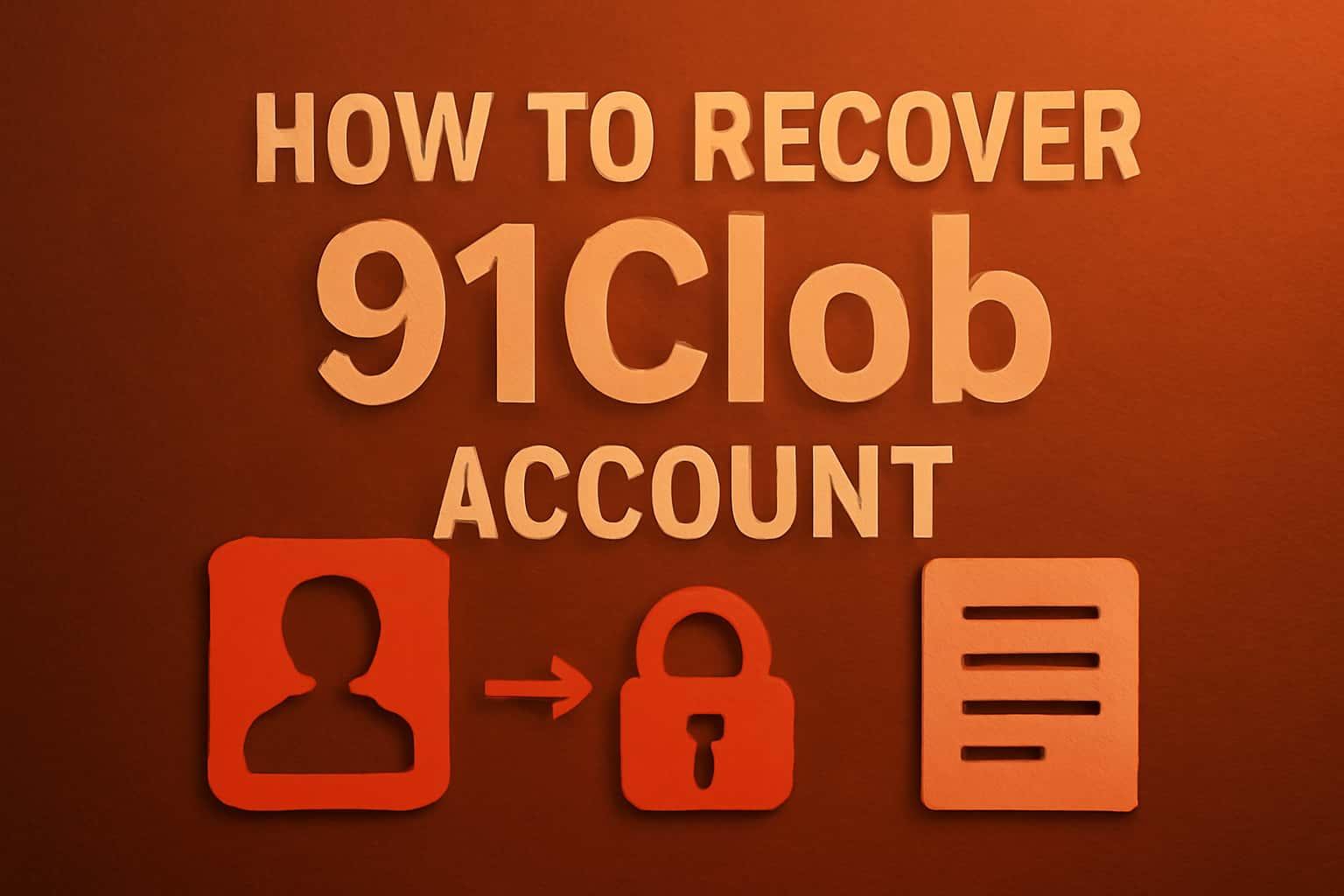 An informative scene depicting the recovery process of a 91 Clob account.