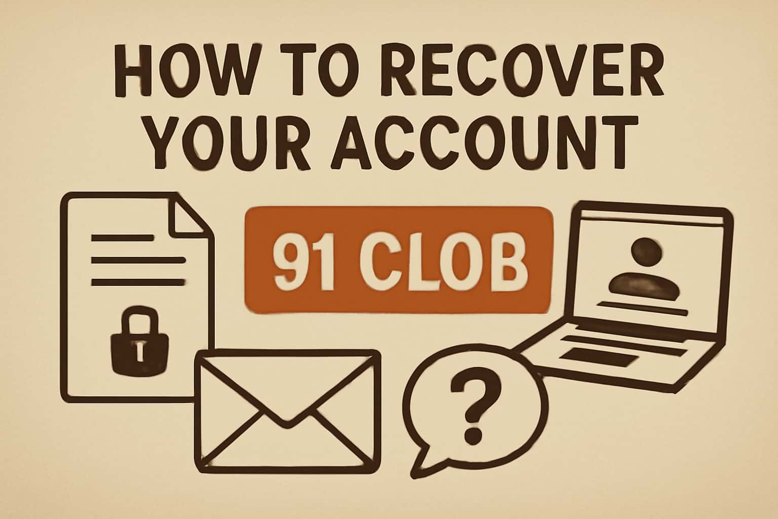 An instructional guide for recovering a 91 Clob account.