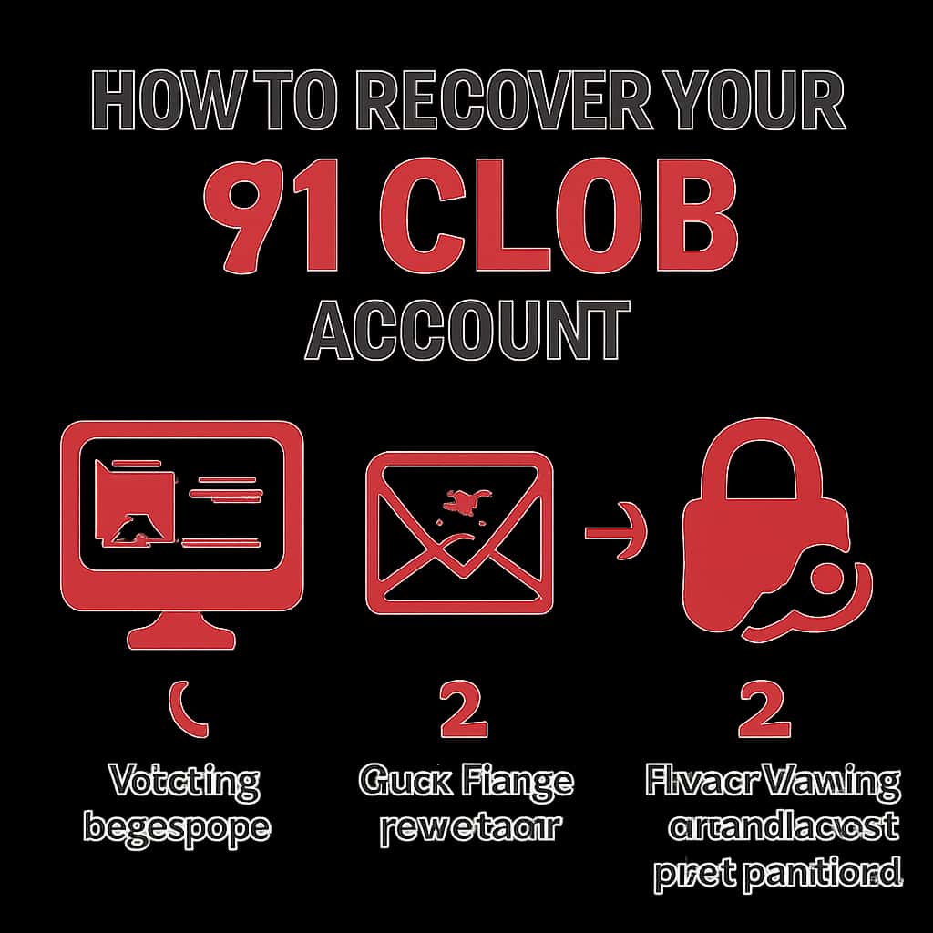 Illustration detailing the process of recovering a 91 Clob account.