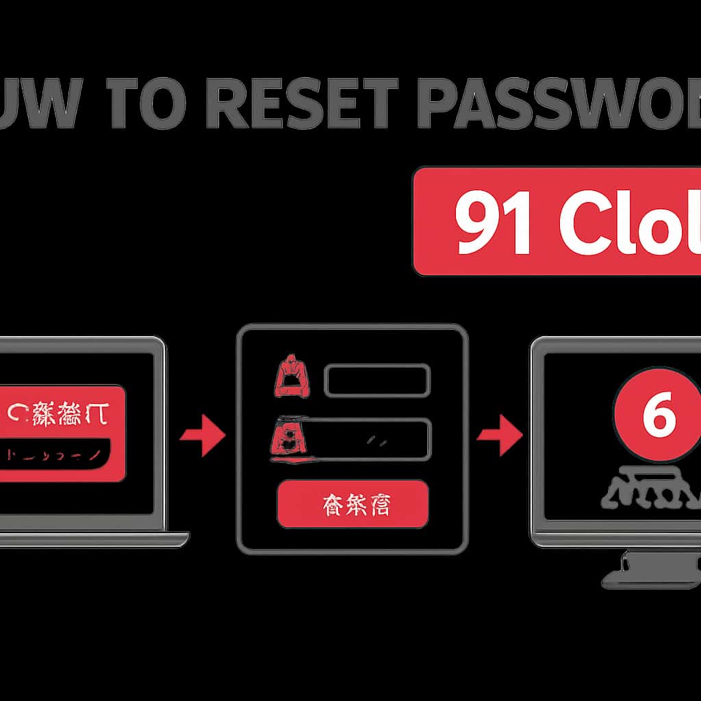 Diagram showing steps in resetting password for 91 Clob.