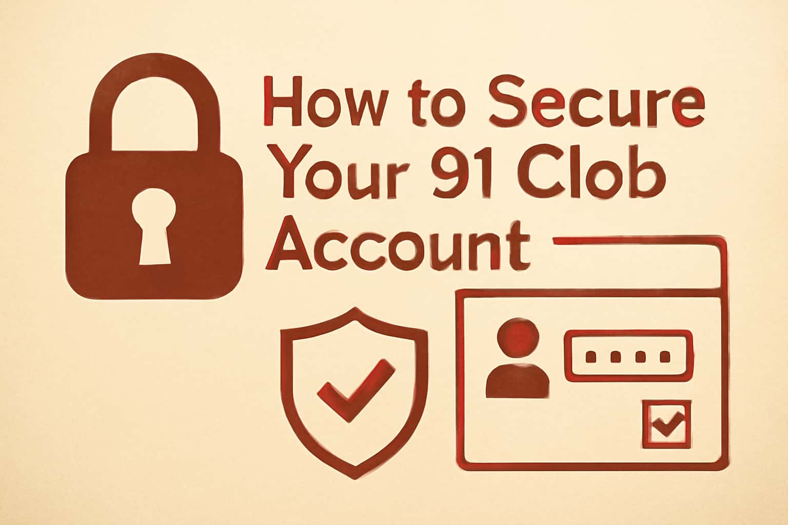 Informative graphic about securing a 91 Clob account.