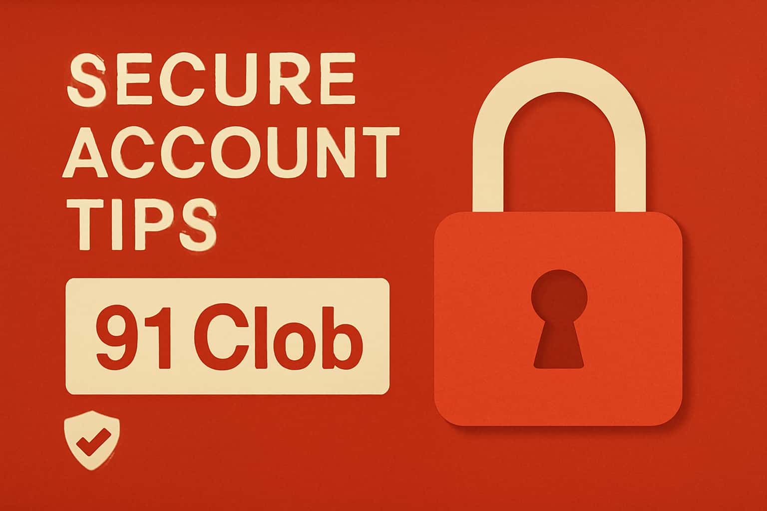 An informational graphic showcasing tips for securing a 91 Clob account.