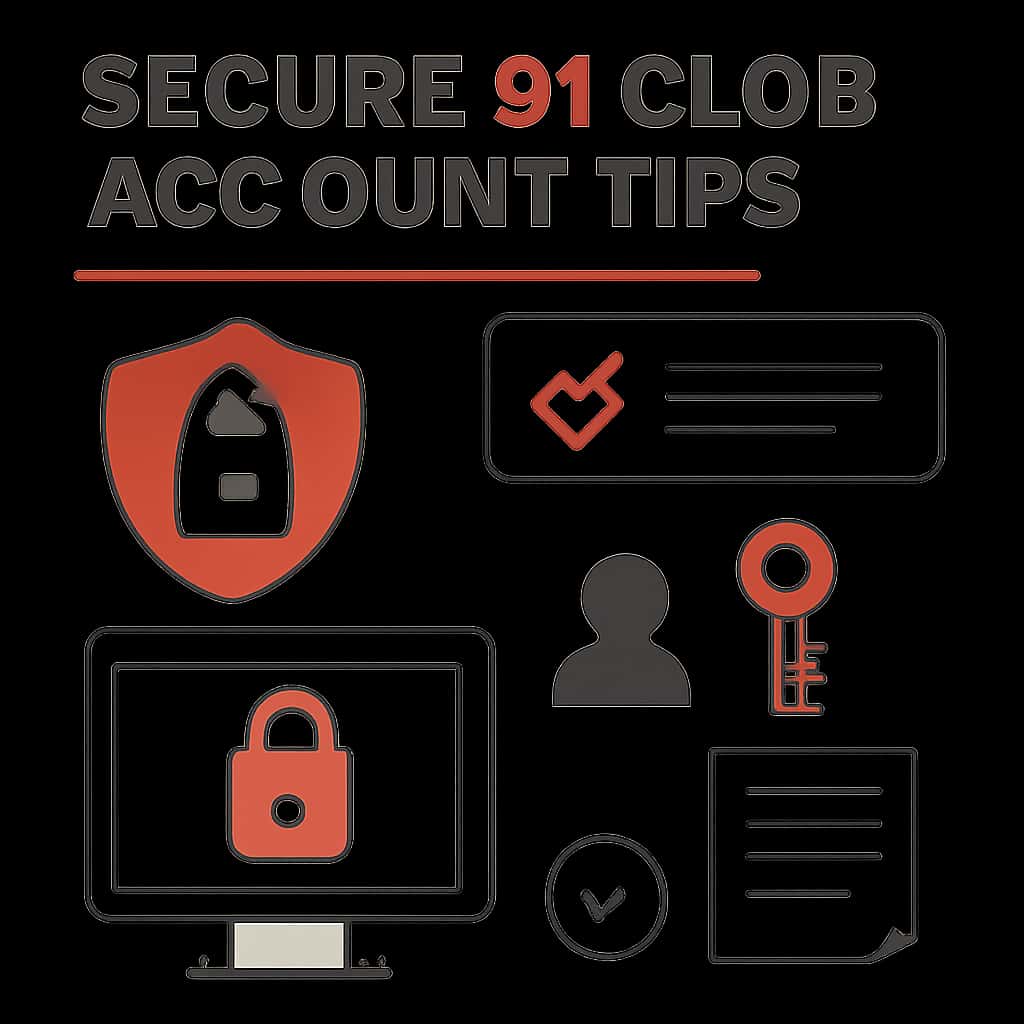 An educational diagram illustrating secure practices for a 91 Clob account.