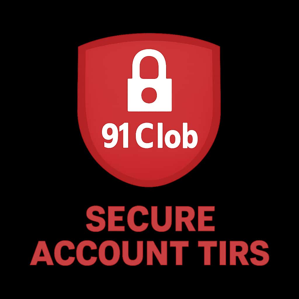 An icon representing security tips for a 91 Clob account.